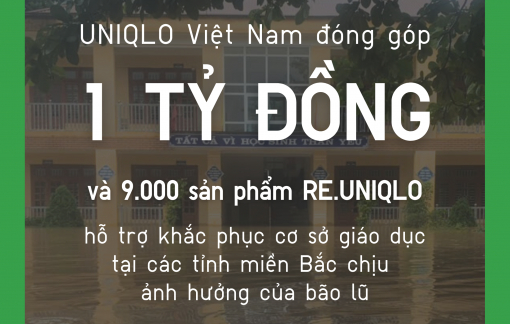 UNIQLO hỗ trợ khắc phục tình trạng ảnh hưởng sau bão lũ tại các trường học thuộc các tỉnh miền Bắc