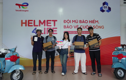 TotalEnergies thực hiện chương trình “Helmet 4 Life” với 1.000 sinh viên và giảng viên Trường Đại học Bách khoa - Đại học Quốc Gia TPHCM