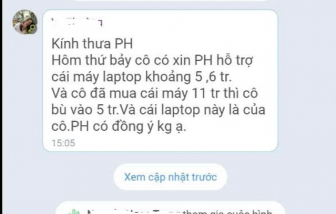 Tạm ngưng đứng lớp cô giáo vận động phụ huynh ủng hộ tiền mua laptop cá nhân