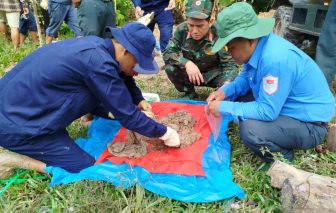 Kiên Giang: Phát hiện, cất bốc 19 hài cốt liệt sĩ tại huyện Kiên Lương