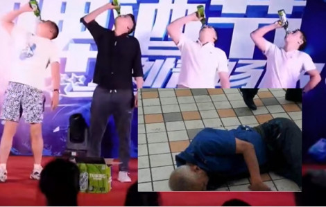 Thi uống 500ml bia nhanh để lấy thưởng, cụ ông đột tử ngay trên sân khấu