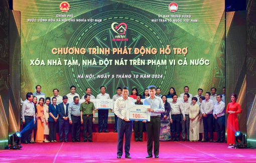 BIDV ủng hộ 100 tỉ đồng chung tay xóa nhà tạm, nhà dột nát