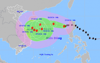 Bão số 6 Trami mạnh lên, liên tục đổi hướng phức tạp