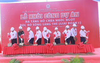 Khởi công hạ tầng hồ chứa nước ngọt hơn 1.300 tỉ đồng tại Trà Vinh