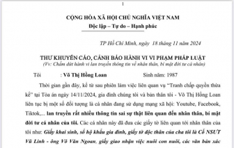 Con gái cố NSƯT Vũ Linh gửi thư cảnh báo các trang mạng xã hội xúc phạm đời tư