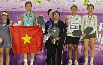 Tay vợt pickleball trẻ nhất Việt Nam có thêm 2 HCV vô địch thế giới