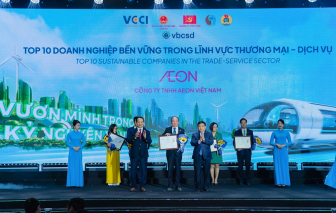 AEON 2 năm liền vào Top 3 doanh nghiệp bền vững ngành Thương mại - Dịch vụ