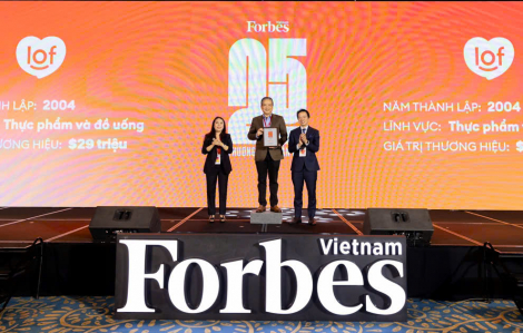 Công ty CP Sữa Quốc tế LOF vào top 25 thương hiệu dẫn đầu của Forbes Việt Nam