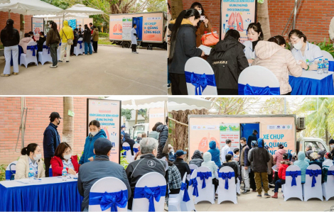 400 người dân tại Hưng Yên được khám, tư vấn bệnh hô hấp và sàng lọc ung thư phổi miễn phí