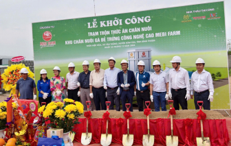 Khởi công xây dựng Trạm trộn thức ăn chăn nuôi tại Khu chăn nuôi gà đẻ trứng công nghệ cao Mebi Farm