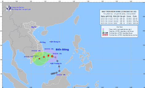 Bão số 10 đã hình thành trên Biển Đông, có tên quốc tế là PABUK