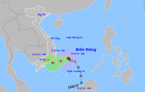 Bão số 10 đổi hướng, di chuyển phức tạp