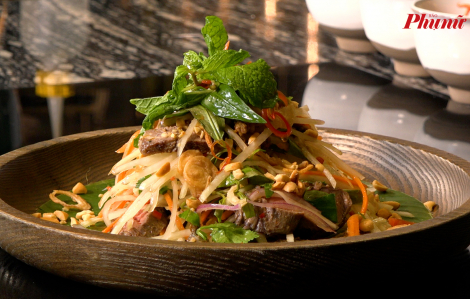 Giải ngấy ngày tết với gỏi đu đủ khô bò