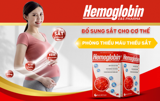 Viên sắt cho bà bầu Hemoglobin E&S Pharma hỗ trợ phòng ngừa thiếu máu