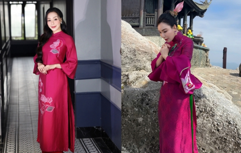 Hồ Quỳnh Hương mặc áo dài, hát dưới cái lạnh 13 độ C