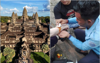 Campuchia cảnh báo du khách cảnh giác khỉ dữ khi đến Angkor Wat