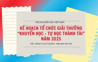 Hội Khuyến học Việt Nam tổ chức giải thưởng “Khuyến học - Tự học thành tài”