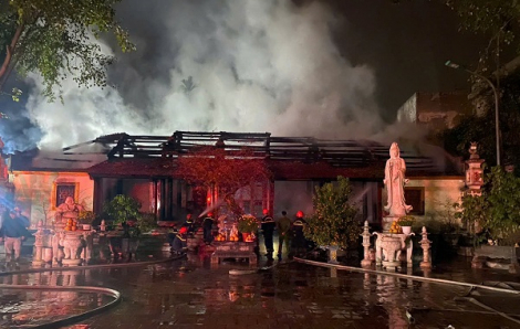 Cháy chùa 300 năm tuổi ở Bắc Giang