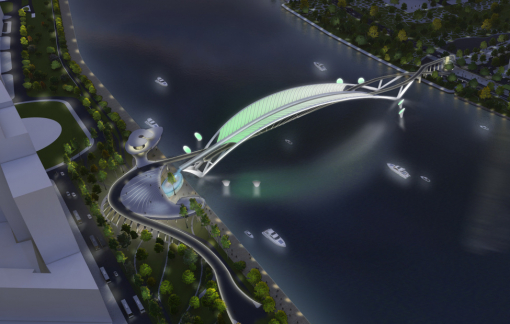 Cuối tháng 3 sẽ khởi công cầu đi bộ bắc qua sông Sài Gòn