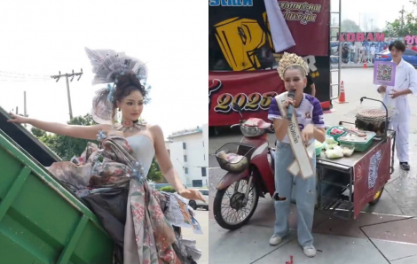 Đi xe máy, xe chở rác… dự thi Hoa hậu Hòa bình Thái Lan 2025