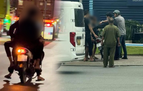 Giao 5 thiếu niên đi xe máy cầm theo hung khí cho gia đình và địa phương quản lý