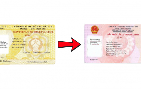 Giấy phép lái xe mới đổi sang màu hồng