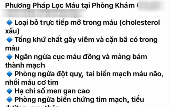 Lọc mỡ máu có thật sự “chữa bách bệnh”?