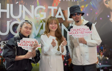 Đen Vâu xuất hiện chớp nhoáng tại buổi ra mắt phim của Hoàng Thùy Linh