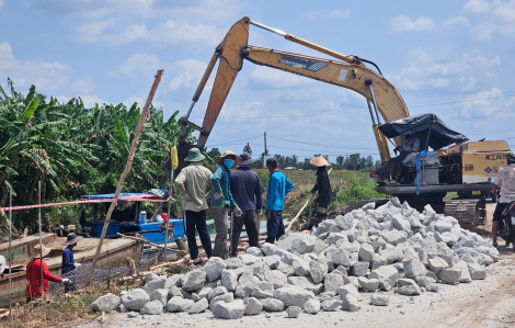 Kiên Giang khắc phục sạt lở, sụt lún ở U Minh Thượng