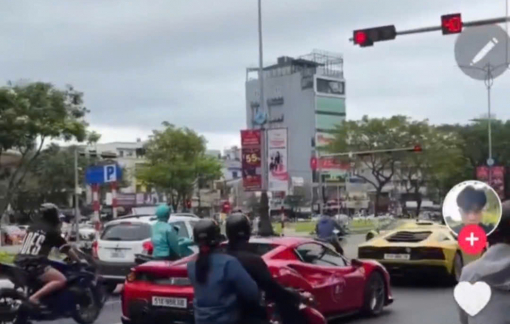 CSGT Đà Nẵng đang xác minh dàn siêu xe nối đuôi nhau vượt đèn đỏ