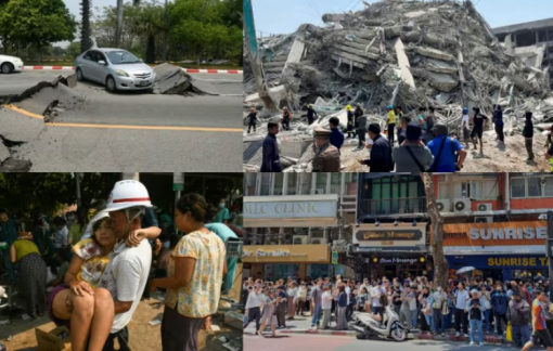 Cảnh tượng kinh hoàng sau động đất ở Myanmar và Thái Lan