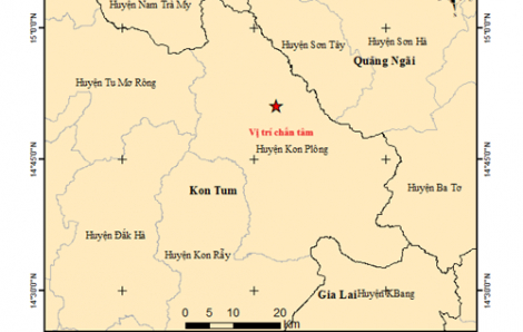 Liên tiếp 4 trận động đất xảy ra tại Kon Tum