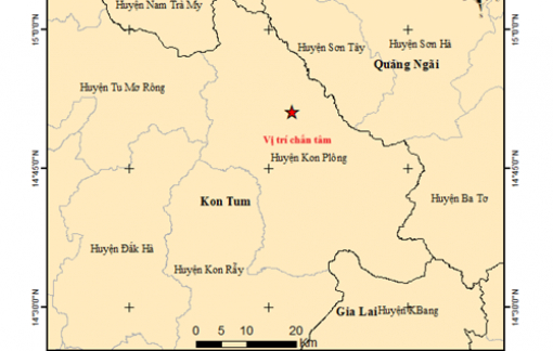 Liên tiếp 4 trận động đất xảy ra tại Kon Tum