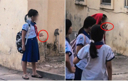 Vụ học sinh tiểu học phì phèo thuốc lá điện tử: Cha mẹ các em đều đi làm xa
