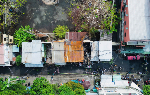 Cận cảnh hiện trường vụ cháy nhà ở khu Xóm Củi, 3 người tử vong