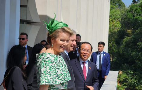 Bí thư Thành ủy Nguyễn Văn Nên đón tiếp Nhà vua và Hoàng hậu Bỉ