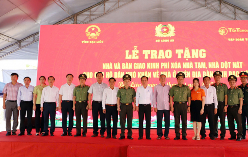 Bộ Công an hỗ trợ tỉnh Bạc Liêu xây dựng 700 căn nhà cho hộ khó khăn
