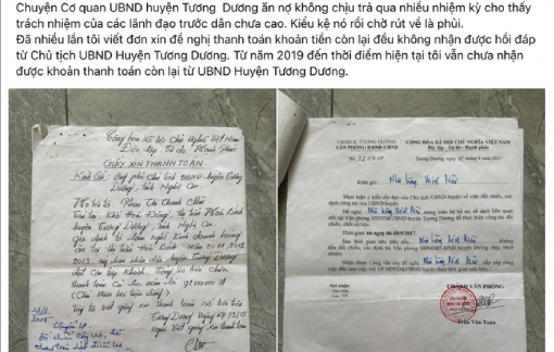 UBND huyện đã trả tiền cơm tiếp khách nợ nhà hàng từ 10 năm trước