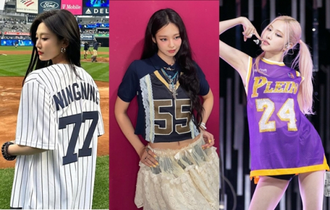 Nữ thần tượng Kpop diện áo Jersey từ sân bóng đến sân khấu