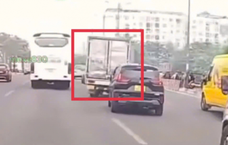 Tài xế xe tải lạng lách, đánh võng trên đại lộ Phạm Văn Đồng