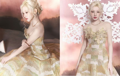 Nữ thần tượng Cbiz Tống Vũ Kỳ mặc thiết kế của NTK Việt