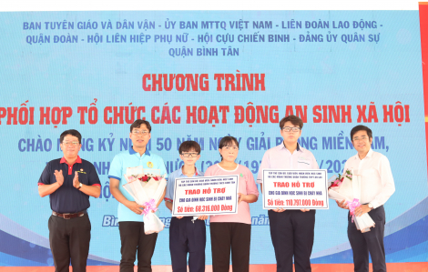 Gần 10 tỉ đồng chăm lo học sinh, công nhân và người dân có hoàn cảnh khó khăn