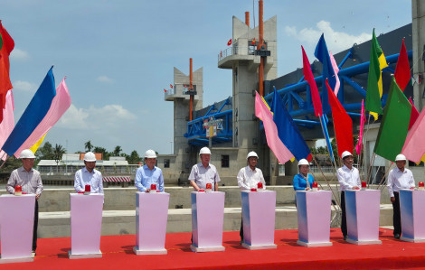 Khánh thành cống ngăn mặn lớn nhất Sóc Trăng