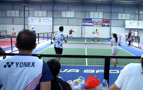 Cán bộ, công chức thi đấu cực hấp dẫn tại giải Pickleball của Báo Phụ nữ TPHCM