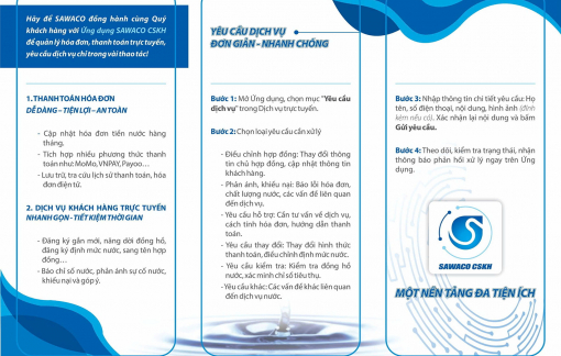 Một “chạm”, giải quyết mọi thủ tục về cung cấp nước sạch