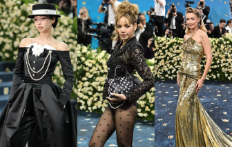 Jennie, Lisa 'bất phân thắng bại' với Gigi Hadid trên thảm đỏ Met Gala 2025