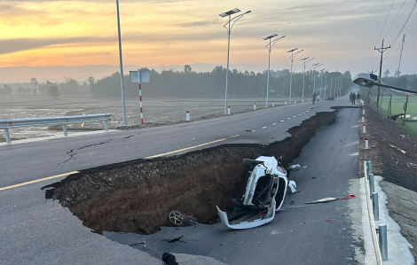 Cầu Hòa Bình khánh thành 15 ngày, đường dẫn lên cầu đã sụt lún làm 6 người bị thương