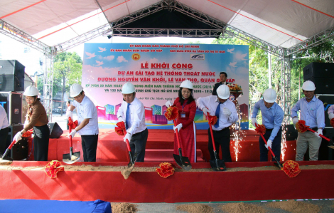 Quận Gò Vấp khởi công dự án thoát nước, xóa “rốn ngập” lâu năm