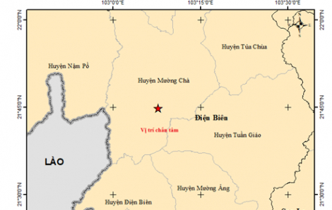 Động đất cấp 2 ở Điện Biên