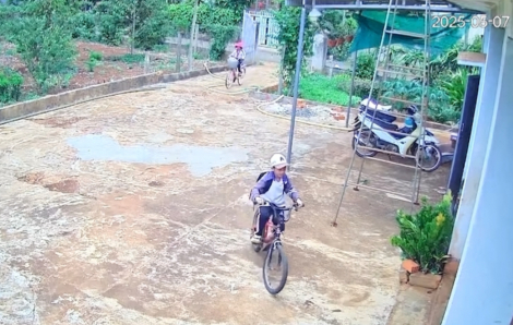 Clip 2 bé "chào ông bà nội, con đi học về" khiến tim nhiều người "tan chảy"